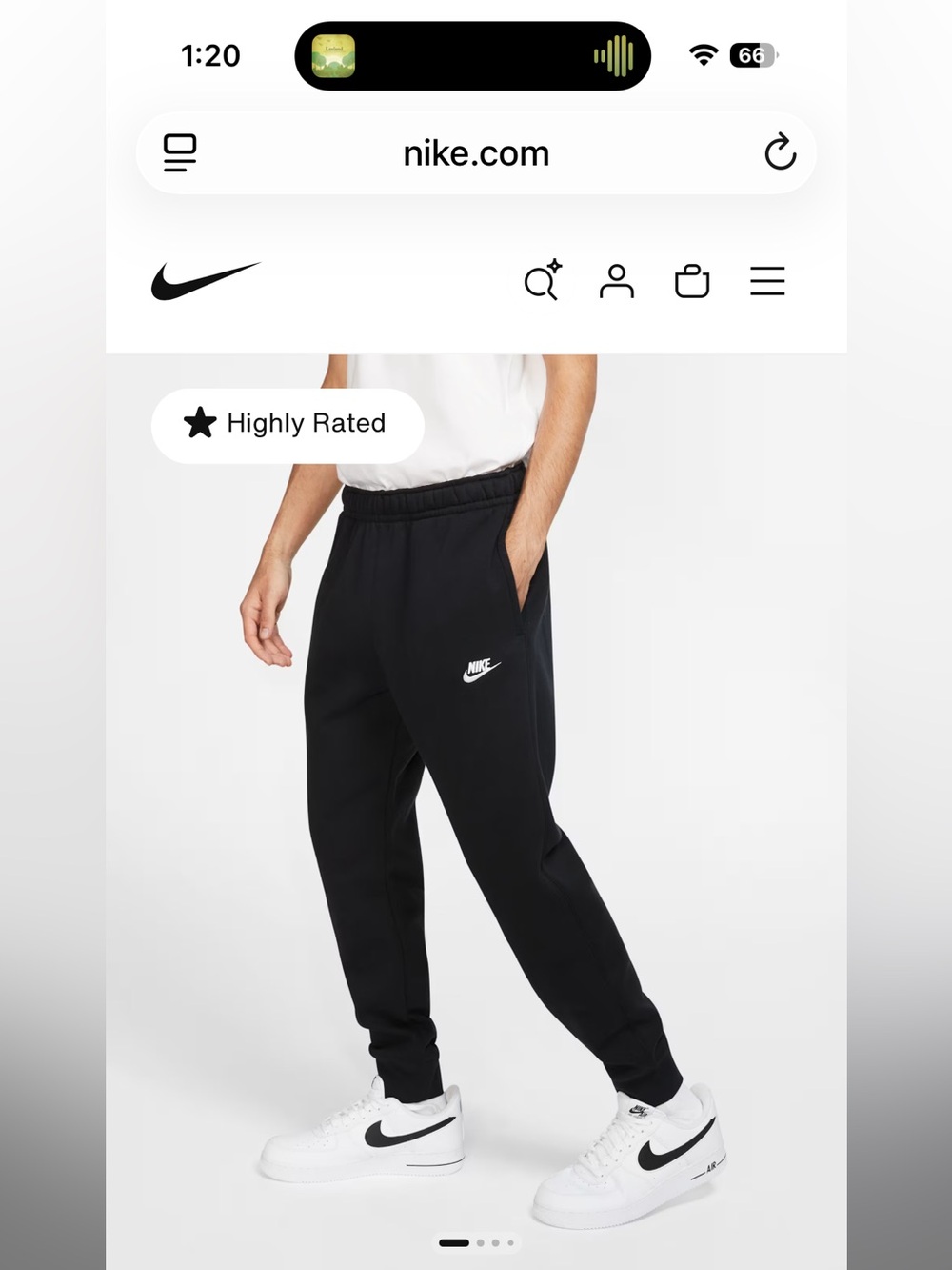 EUC Nike Mens Black Fleece Joggers size medium